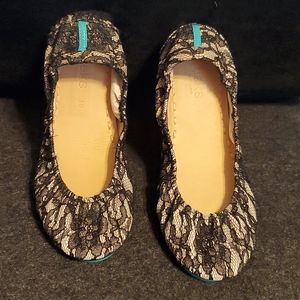 Tieks NWOT Size 10 nude lace ballet flats MSRP 265
